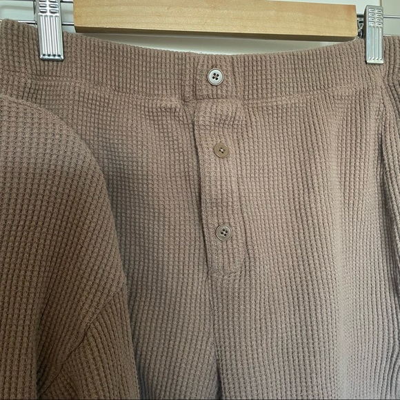 Reformation Brown Ribbed Pajama Set - Picture 3 of 6